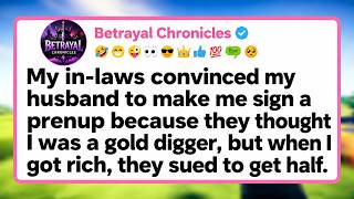 My in-laws convinced my husband to make me sign a prenup because they thought I was a gold digger.