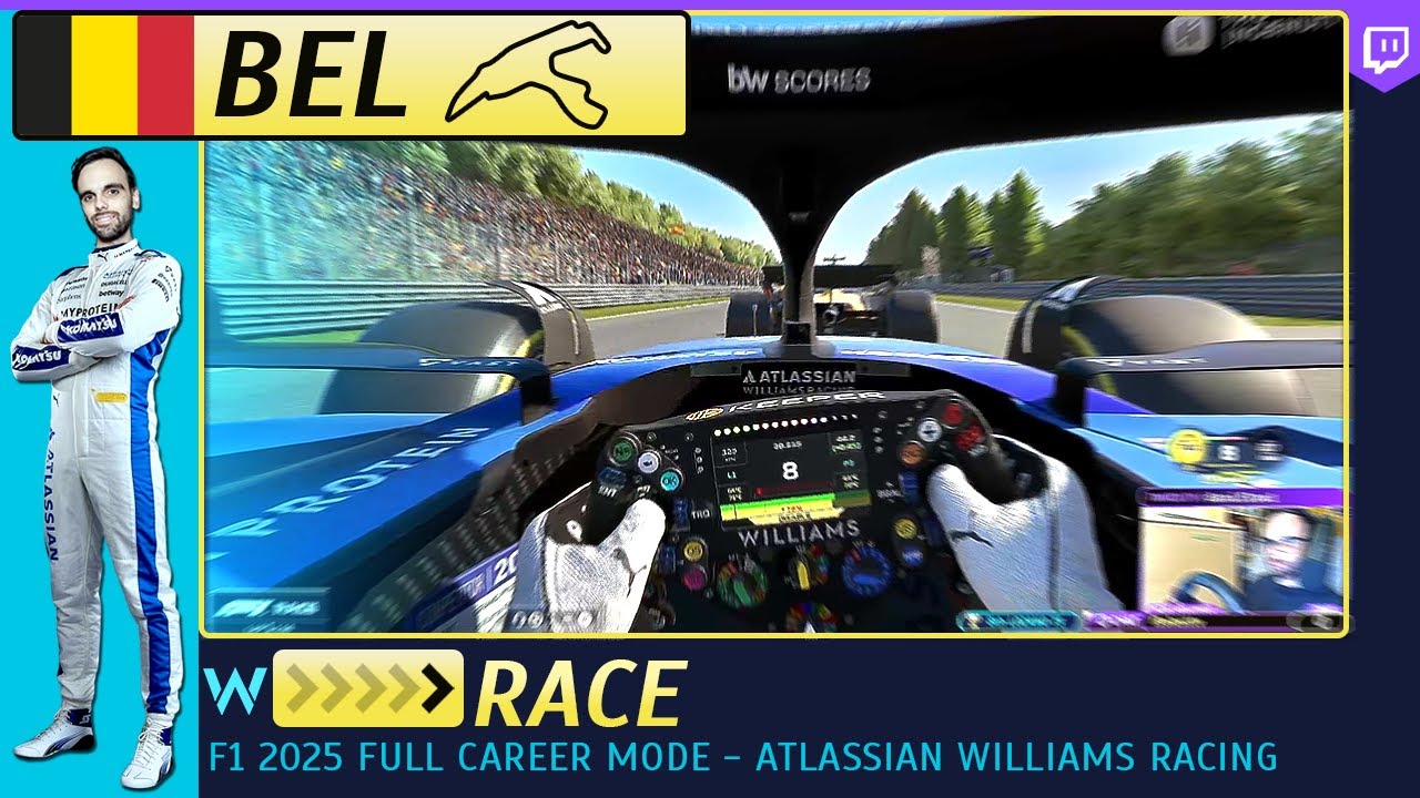 F1 25 BELGIAN GP - Race - Driver Career Mode | Atlassian Williams ...