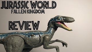 Jurassic World Fallen Kingdom Battle Damage Velociraptor Blue Jurassic Park NEW