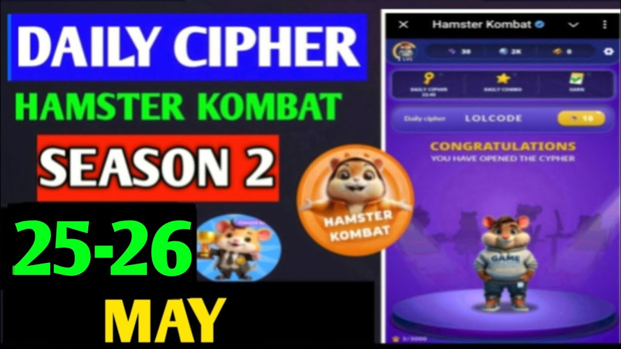 Hamster Kombat Dev Game Daily Cipher 25 May | Hamster Kombat Daily ...