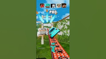 Noob vs PRO vs Hacker vs God vs HEROBRINE Car Bridge Challenge! - BeamNG.Drive