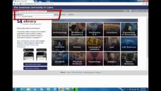 Ebrary at AUC, Part 1: Find and read e-books