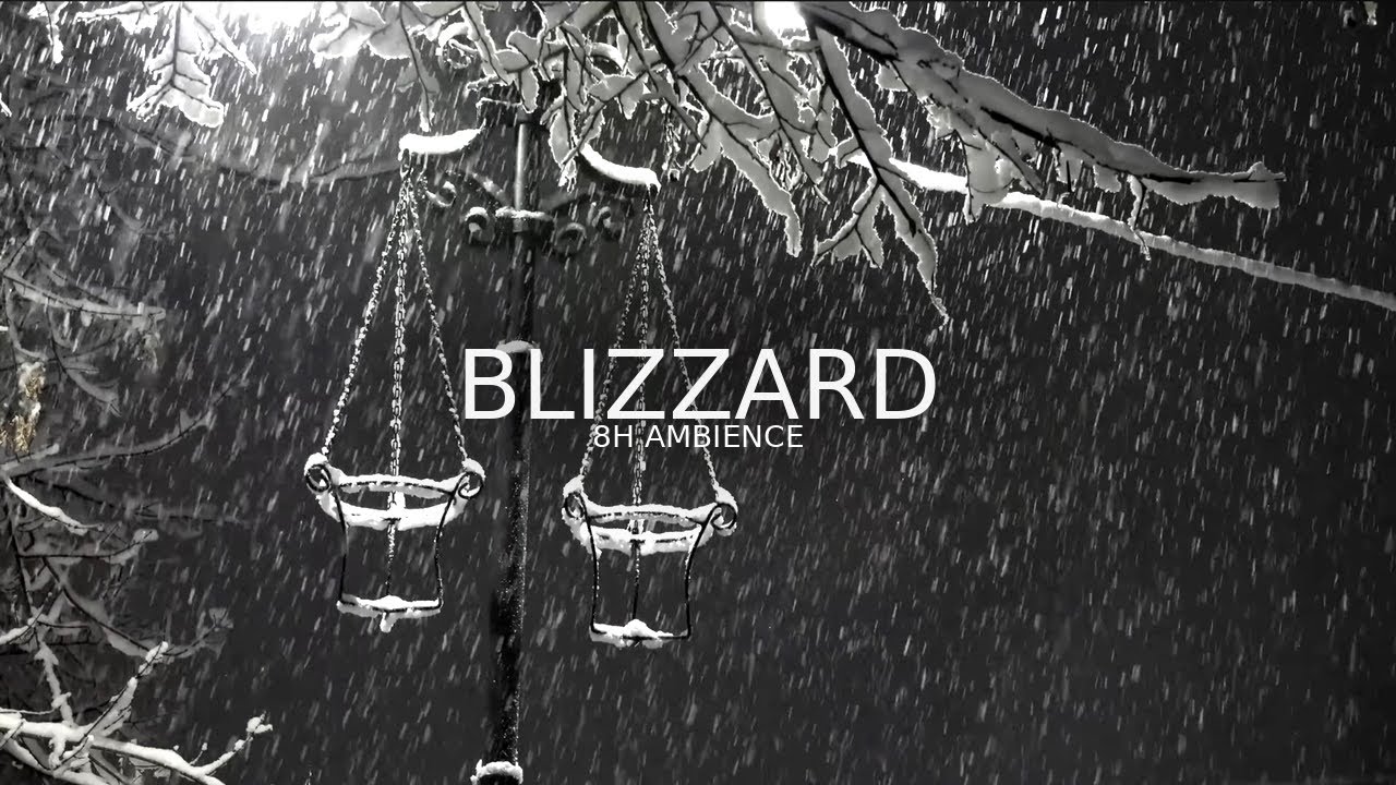 Snowstorm Ambience – 8 Hours of Winter Blizzard Sounds at Night | Deep ...