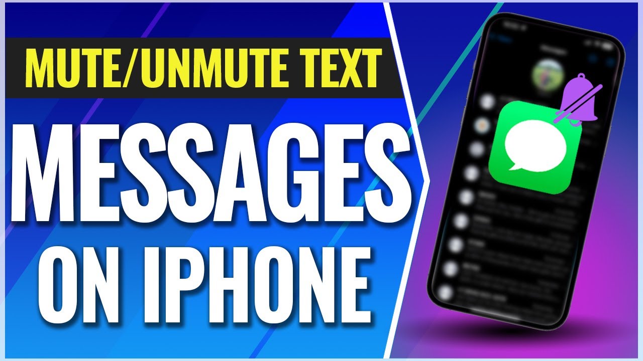 How To Mute Unmute IMessage Conversations On IPhone YouTube