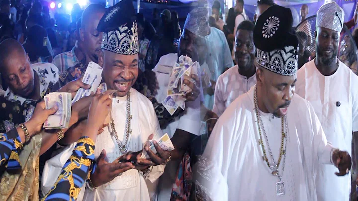 MONEY RAIN ON MC OLUOMO AS HE DANCE UNCONTROLABLY AT HIS 46TH BIRTHDAY PARTY