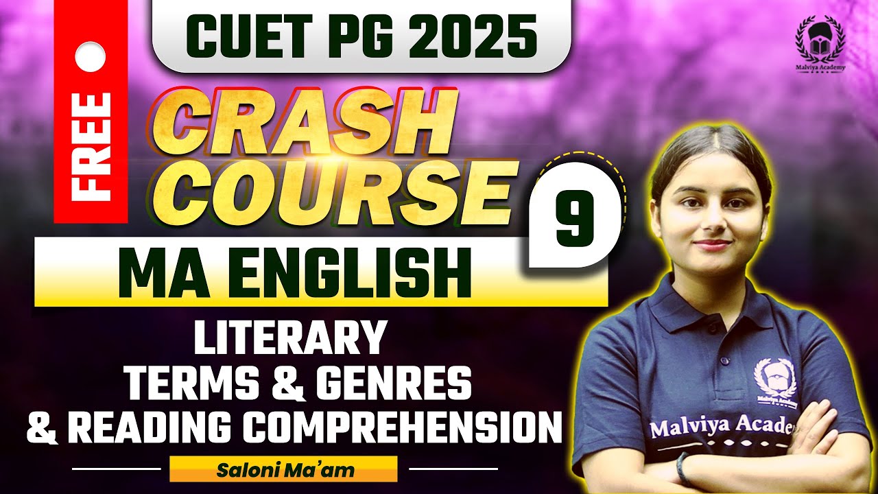 CUET PG 2025 MA English Free Crash Course | literary terms & genres ...