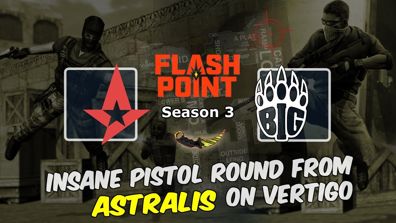 Astralis vs BIG: Безумный пистолетный раунд от Astralis на Вертиго, Flashpoint 3