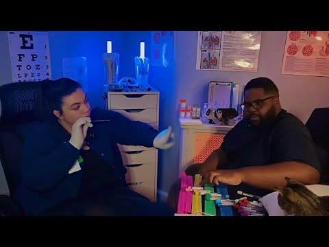 ASMR - Thorough Neurological Assessment, Real Person Testing for Cranial Deficits (Failed Exam)