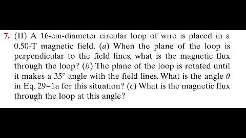 A 16 -cm-diameter circular loop of wire is placed in a magnetic field. (a) When the plane of the loo