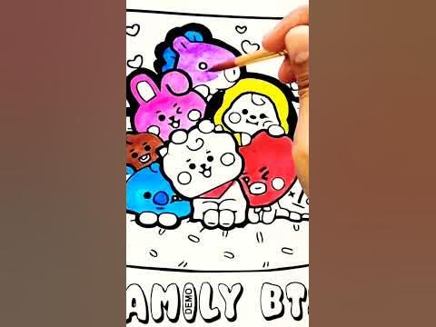 mewarnai gambar bt21 - YouTube