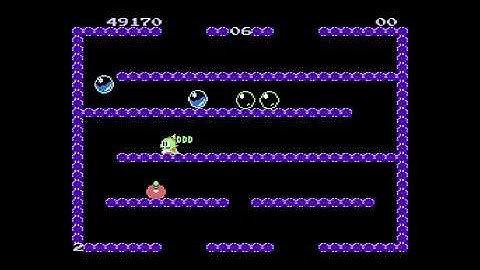 NES - Bubble Bobble (1986) -Video Ends On Game Over