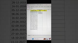 Separate Dates And Times In MS Excel 💯 | Excel Formatting Trick 🔥 #shorts #exceltutorials #bytetech