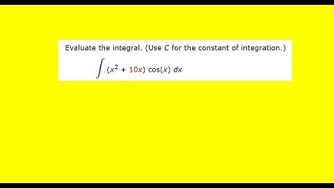 Evaluate the integral. (Use C for the constant of integration.)