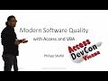 Modern Software Quality with VBA and Access - Live at AccessDevCon 2019