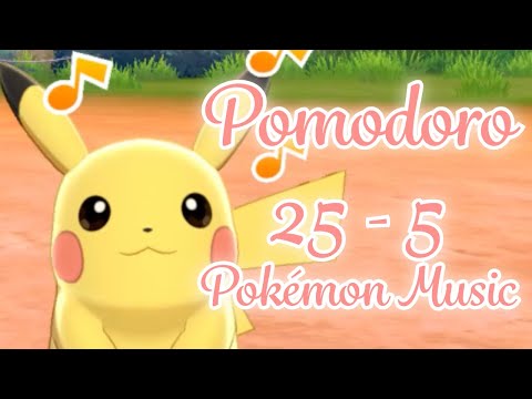 2-Hour Study With Me but it's Pokémon / Pomodoro 25-5  / Relaxing Pokémon Music and Ambience