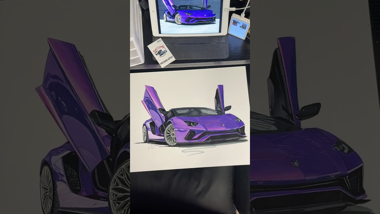 Lamborghini Aventador drawing #automobile  #drawing #luxury
