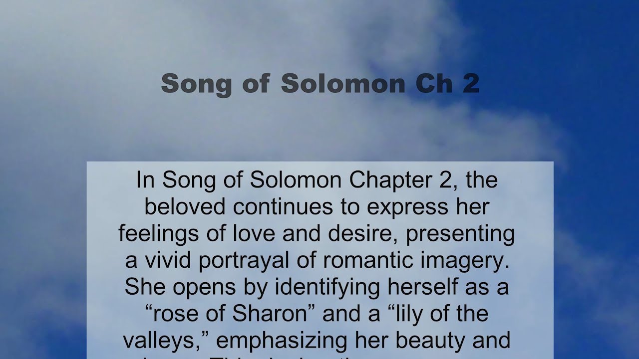 Song of Solomon Chapter 2 summary and read together - YouTube