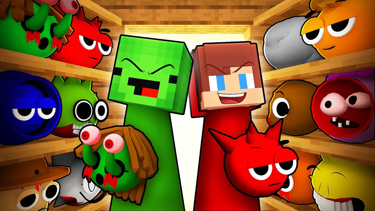JJ and Mikey Became SPRUNKI - Minecraft Animation / Maizen