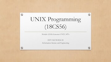 VTU UNIX 18CS56 M3 L8 UNIX API