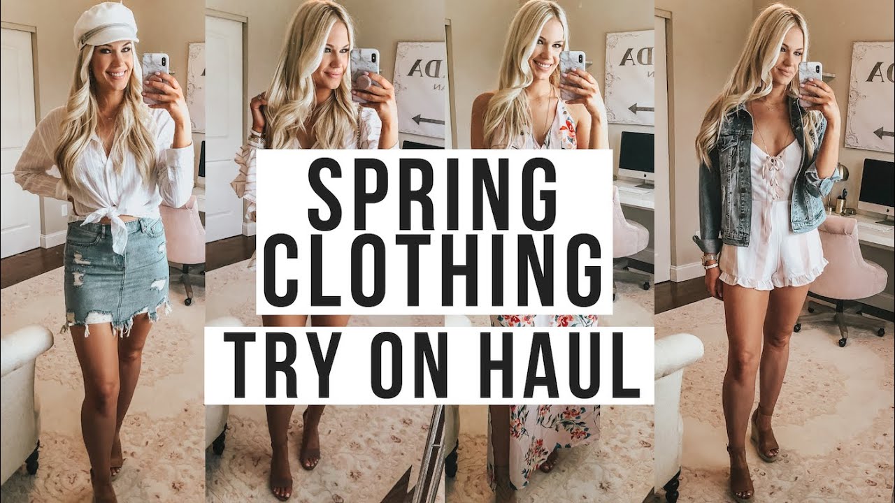 SPRING CLOTHING TRY ON HAUL 2018 - YouTube