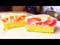 Торт Битое Стекло со сметаной и бисквитом рецепт Желе вкусного легкого десерта