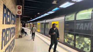 Sydney Trains Tangara T Set T25 + T86 at Redfern Platform 11