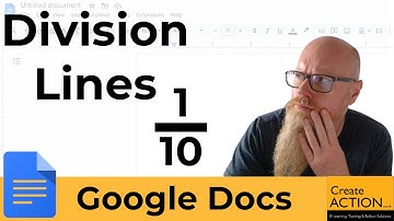 How to add a Division Line in Google Docs - Fractions and Equations