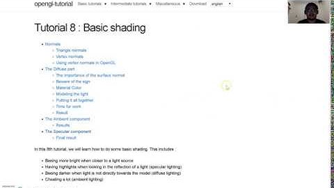 OpenGL Tutorial 8 - Basic Shading