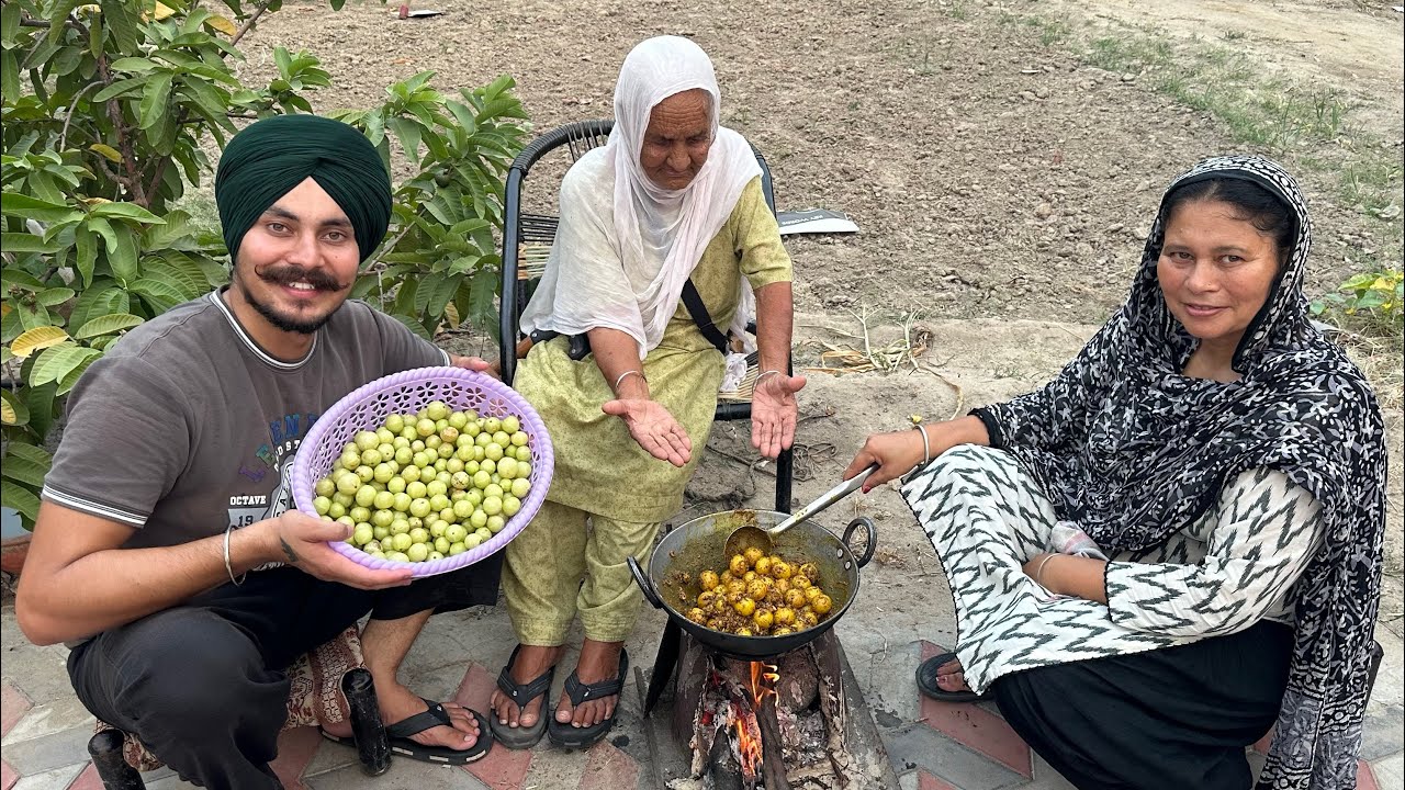 Amla Pickle Recipe | ਹੱਥੀਂ ਤੋੜ ਕੇ ਔਲਿਆਂ ਦਾ ਅਚਾਰ ਤਿਆਰ ਕੀਤਾ ਅੱਜ | #harmankhosa #achar 