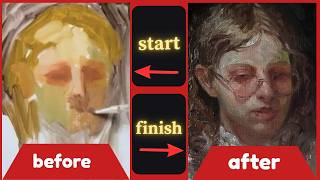 Lär dig Måla blöt i blöt! Oil painting portrait from sketch to finish #oilpainting #art #allaprima