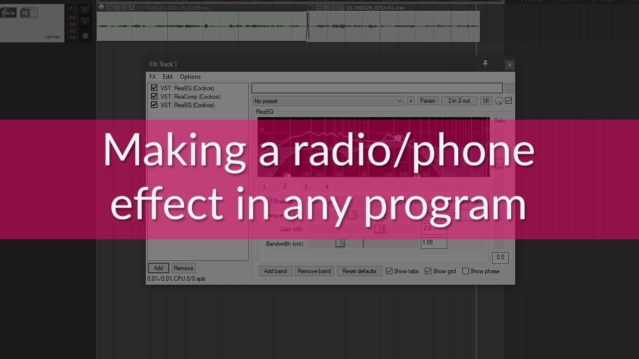 Making a radio/phone effect in any program (2020) - YouTube