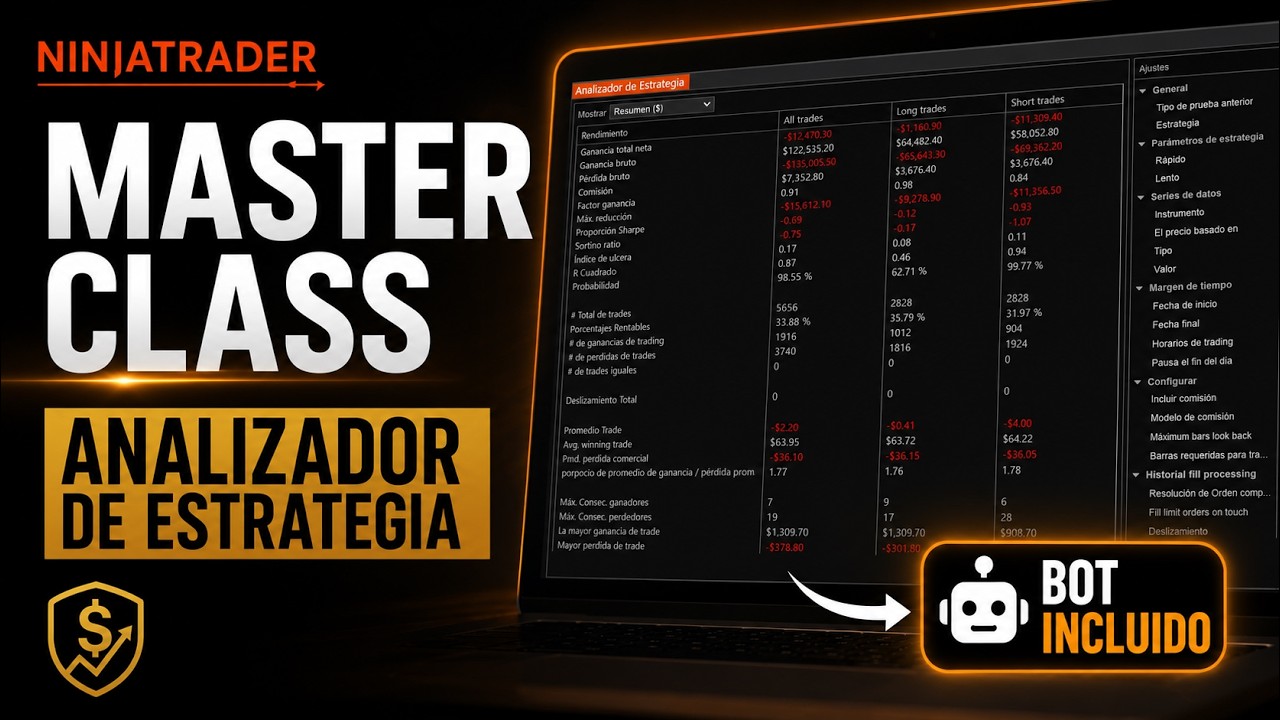 📢Strategy Analyzer de Ninjatrader 8: Master Class + 🤖BOT GRATIS - YouTube