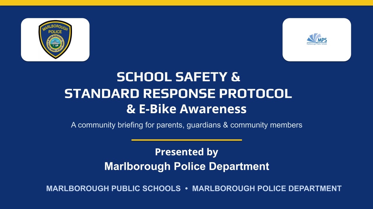 School Safety & SRP and E-Bike Awareness Presentations - October 1, 2026