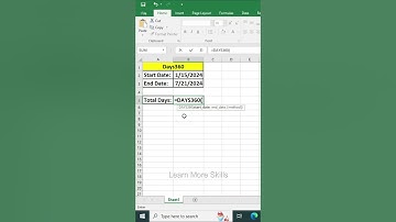 How to Use the DAYS360 Formula in Excel | Quick Excel Tutorial #Shorts #ExcelTips #ExcelShorts