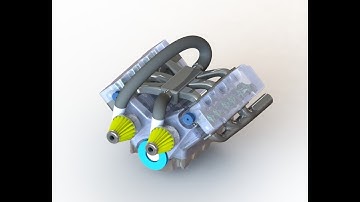 Solidworks CAD Personal Project-- 6 Cylinder-- 4 Stroke Engine & Cycle Anaylsis-- Georgia Tech
