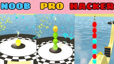NOOB vs PRO vs HACKER in Stack Rider ❤️ All Levels Gameplay, NEW Games iOS, Android