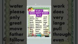#trending BASIC SIGHT WORDS Grade 3 Set 5 #trend #fypシ #shorts #short #shortsbeta #fypシ #shortsfeed