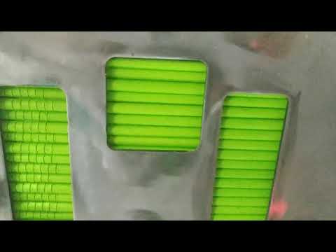 Одноразова паперова (картонна) трубочка з вигином для напоїв: L 195 мм Ø 6 мм, в пакованні (колір червоний), видео 1