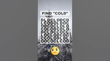 find Cold #youtubeshorts #ytshorts #puzzle #findme #brainteaser #search #shorts
