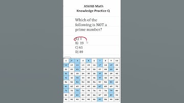 ASVAB/PiCAT Math Knowledge Practice Test Question: Prime Numbers #acetheasvab with #grammarhero
