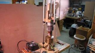 Improved Stirling engine on oil lamp, propane