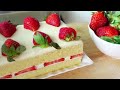 Japanese Strawberry Shortcake (草莓奶油蛋糕; Strawberry Cream Cake) **