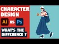 Character Illustration in Illustrator vs Photoshop | What’s the Difference? (Tutorial)