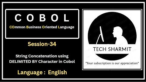String Concatenation in COBOL Program: Delimited by Character  (Session-34) (English)
