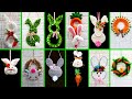12 Economical Easter wreath made with waste materials |DIY Low budget Easter/spring decor idea