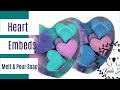 Melt and Pour Soap Making Heart Embeds Soap Tutorial with MP Soap and Silicone Mold