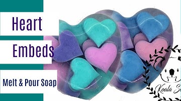 Melt and Pour Soap Making Heart Embeds Soap Tutorial with MP Soap and Silicone Mold