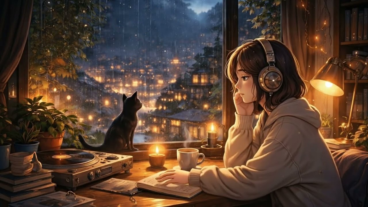 🎧 Lo-Fi Jazz Night Vibes | Cozy Study & Relaxation Beats