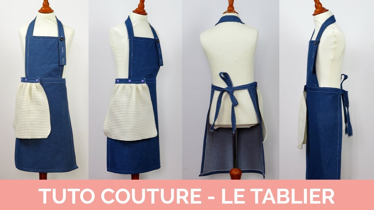 Le tablier - Tuto couture - YouTube