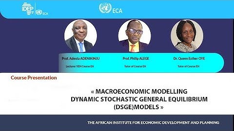 DSGE MODEL / MACRO MODELLING  / Prof Alege Philip Part d